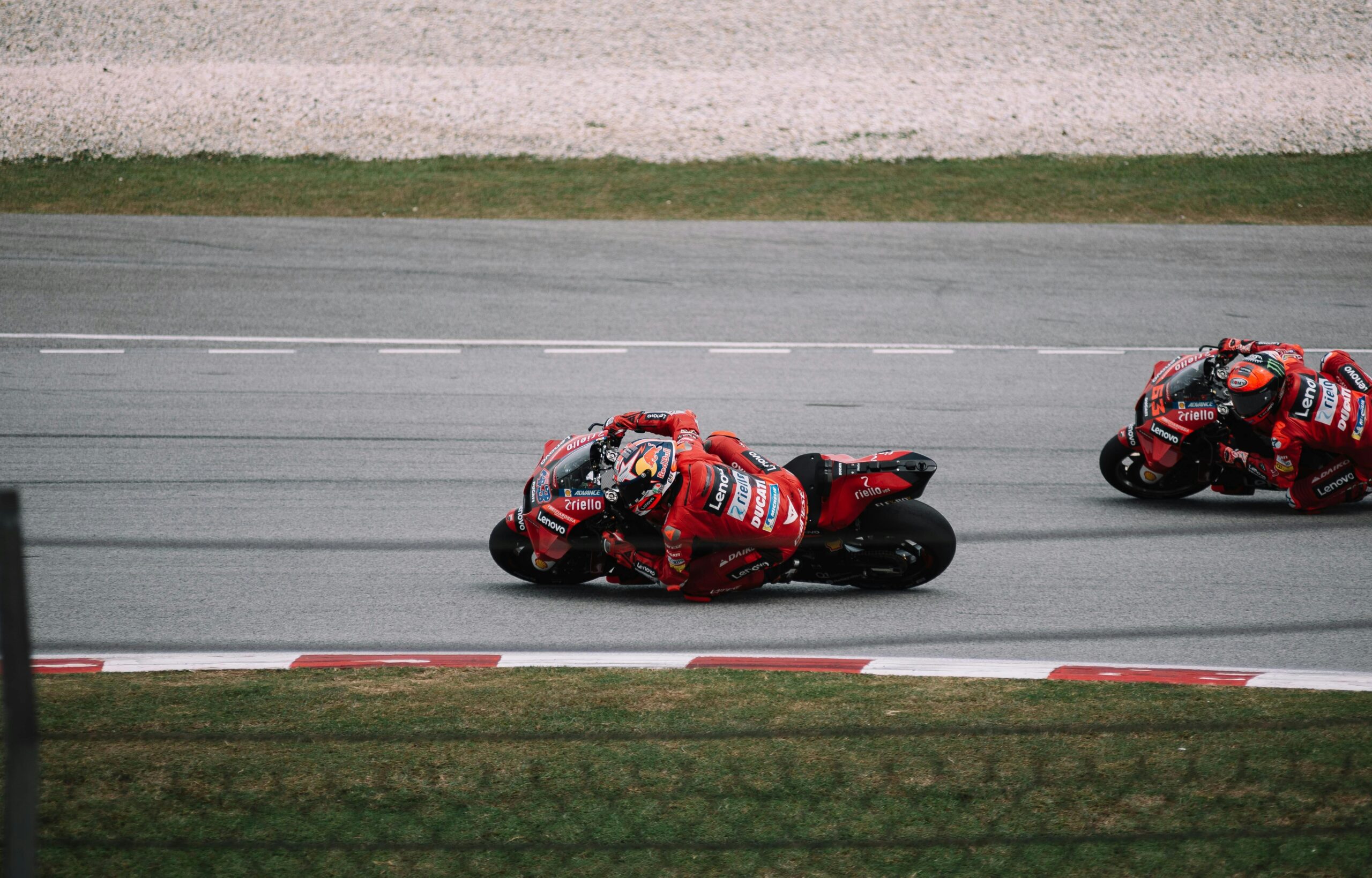 Racers cornering