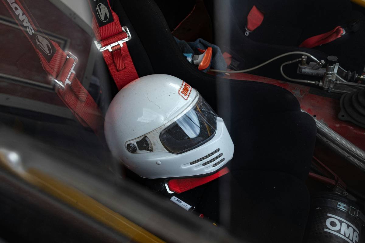 Timeline showing evolution of MotoGP helmet designs over decades