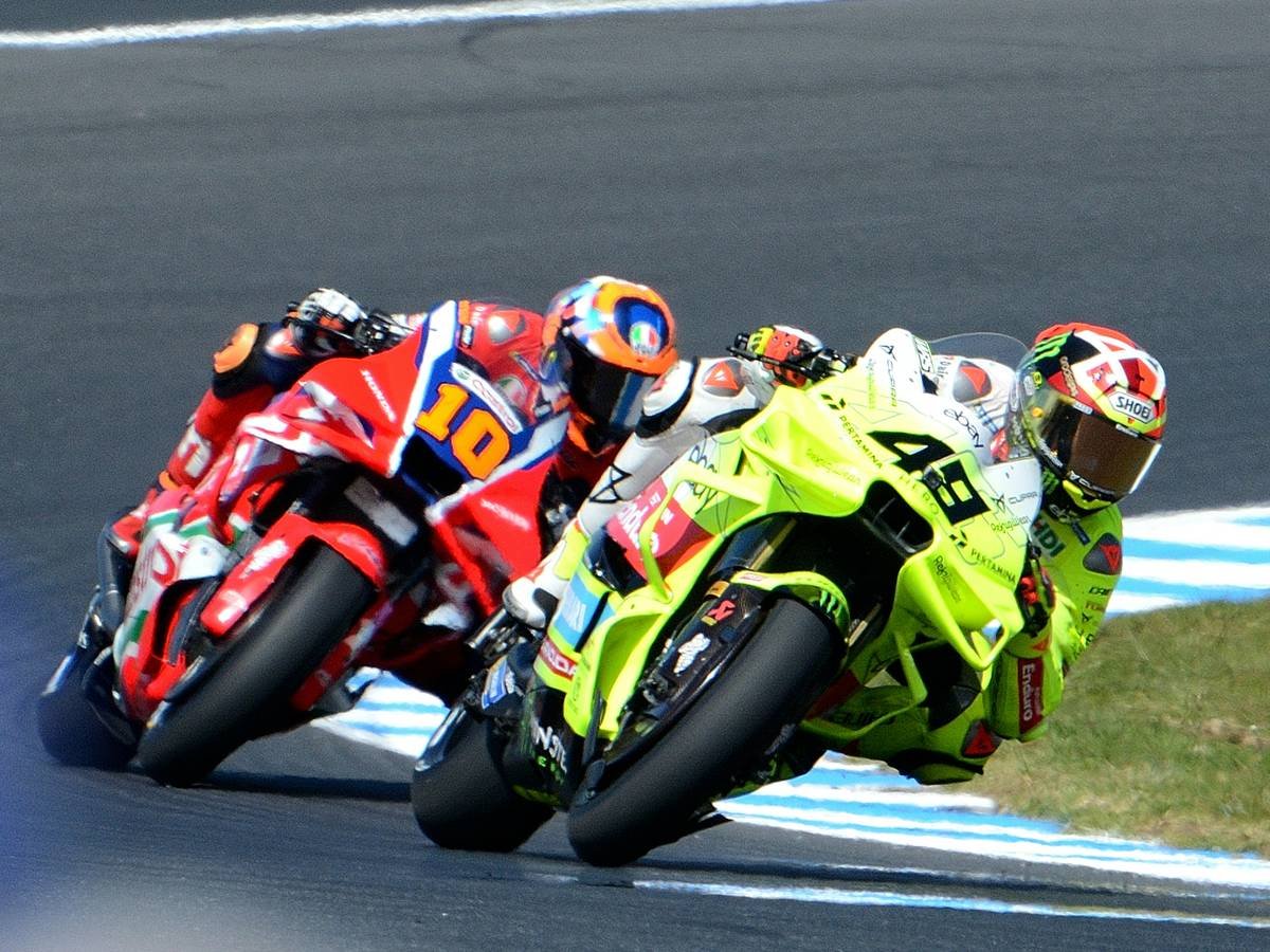 A detailed map showing the layout of a typical MotoGP circuit, highlighting critical turns and straights.